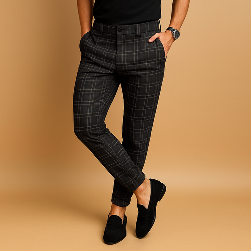 Checkered Lightweight Casual Pants for Men | Comfortable Everyday Wear | Multiple Sizes