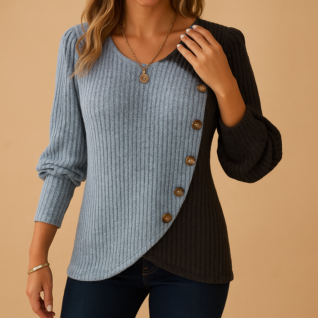 Knitted Women's Sweater - Elegant Design - Cozy Winter Wear - Perfect for Casual Outings and Layering