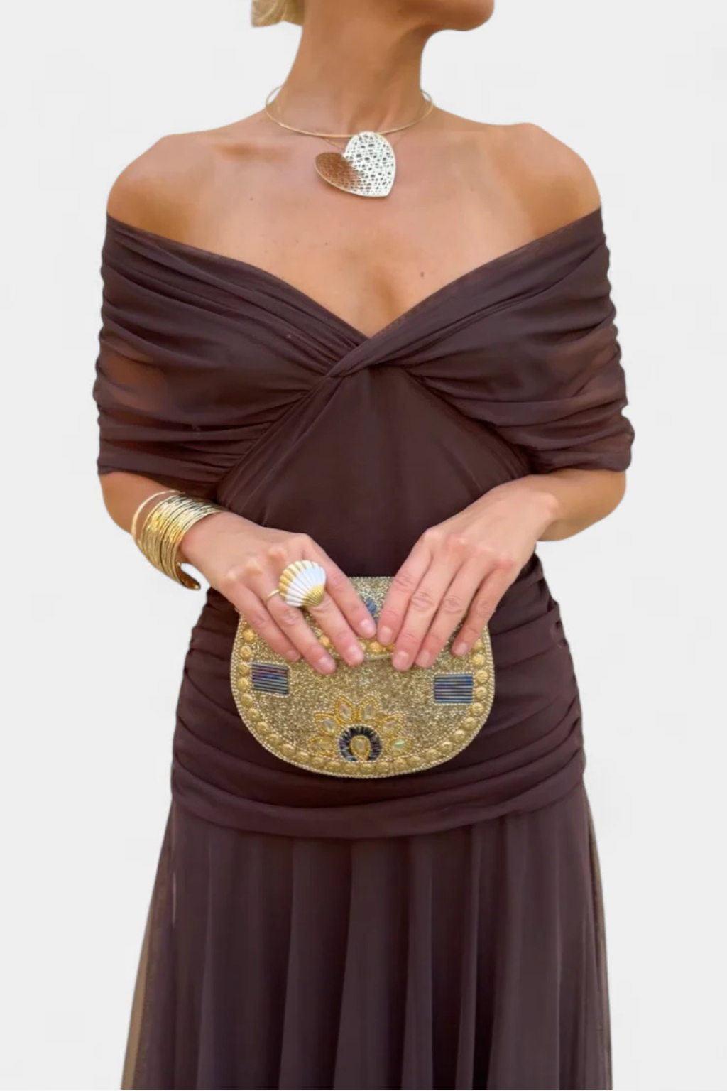 Off-Shoulder Pleated Summer Dress for Women - Elegant Casual Wear