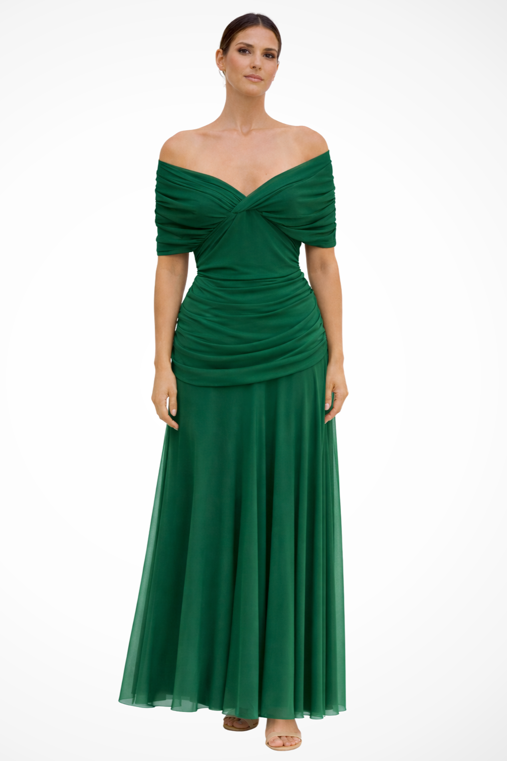 Off-Shoulder Pleated Summer Dress for Women - Elegant Casual Wear