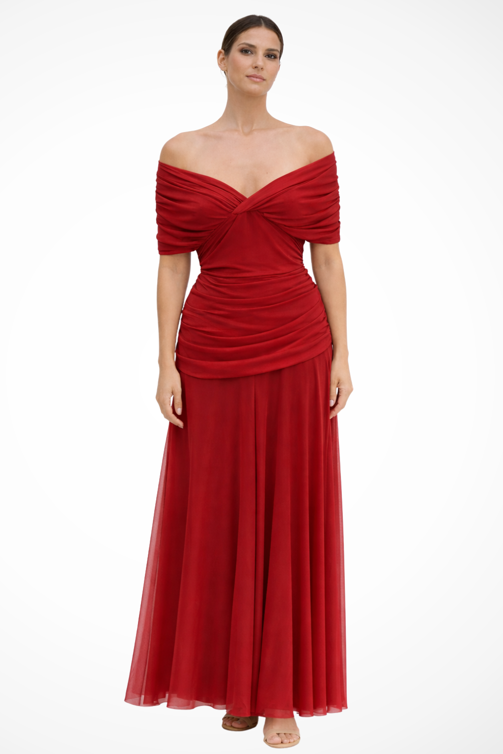 Off-Shoulder Pleated Summer Dress for Women - Elegant Casual Wear