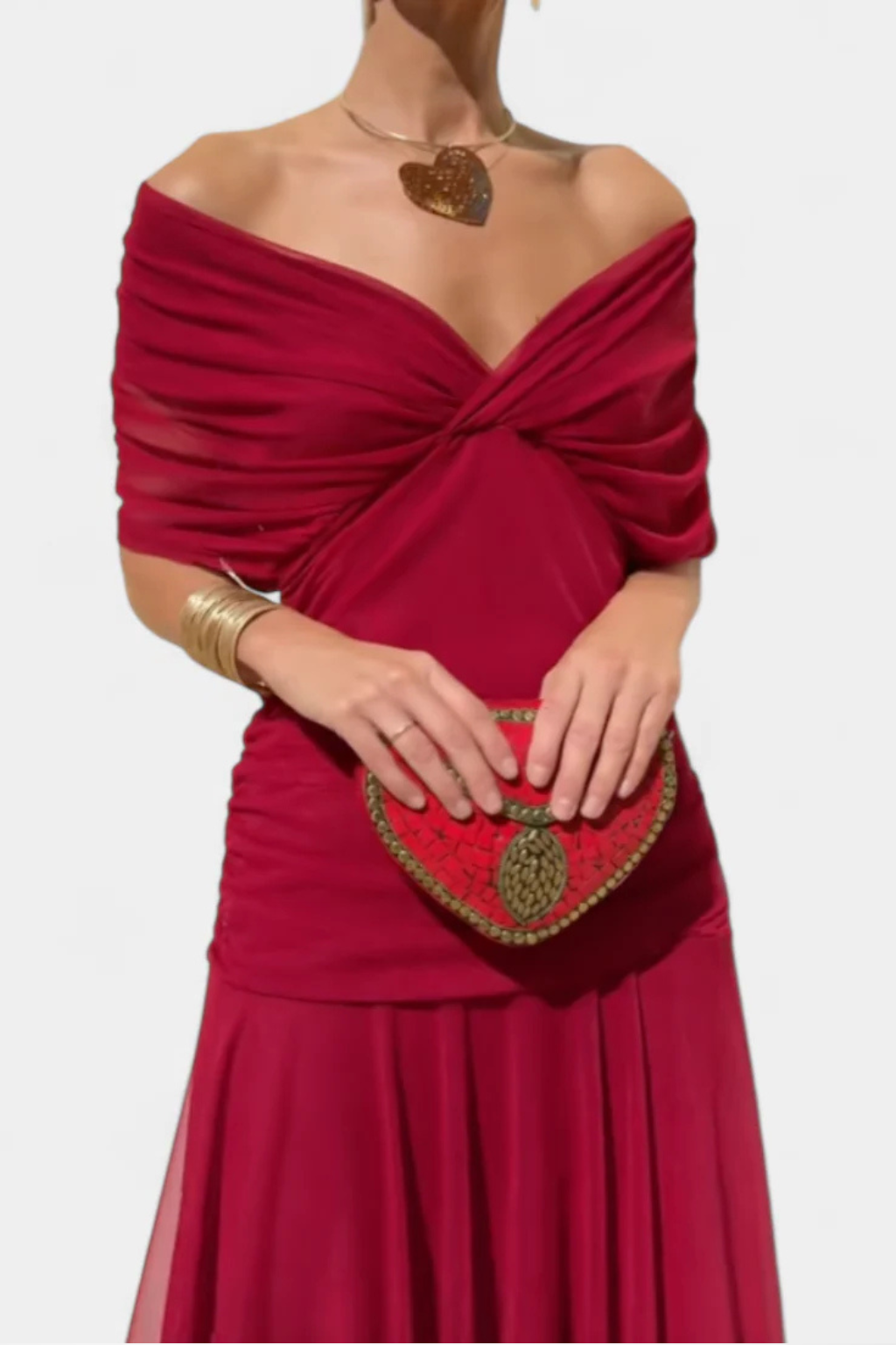 Off-Shoulder Pleated Summer Dress for Women - Elegant Casual Wear