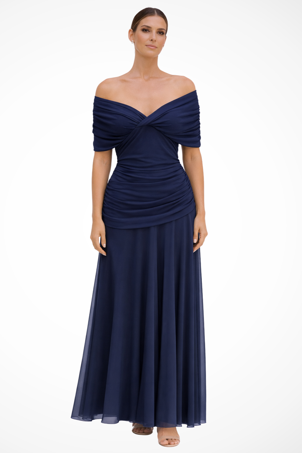 Off-Shoulder Pleated Summer Dress for Women - Elegant Casual Wear