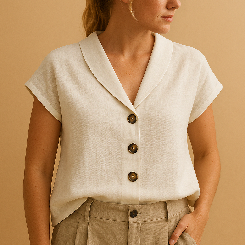 Women's Airy Round Neck Blouse | Lightweight Fabric | Casual Wear | Versatile Everyday Top
