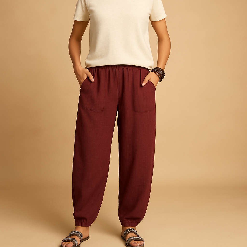 High-Waist Boho Summer Pants for Women | Lightweight, Casual, Comfortable Fit for Everyday Wear
