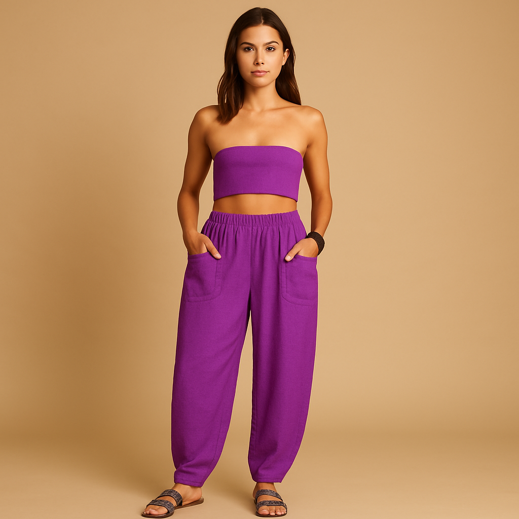 High-Waist Boho Summer Pants for Women | Lightweight, Casual, Comfortable Fit for Everyday Wear