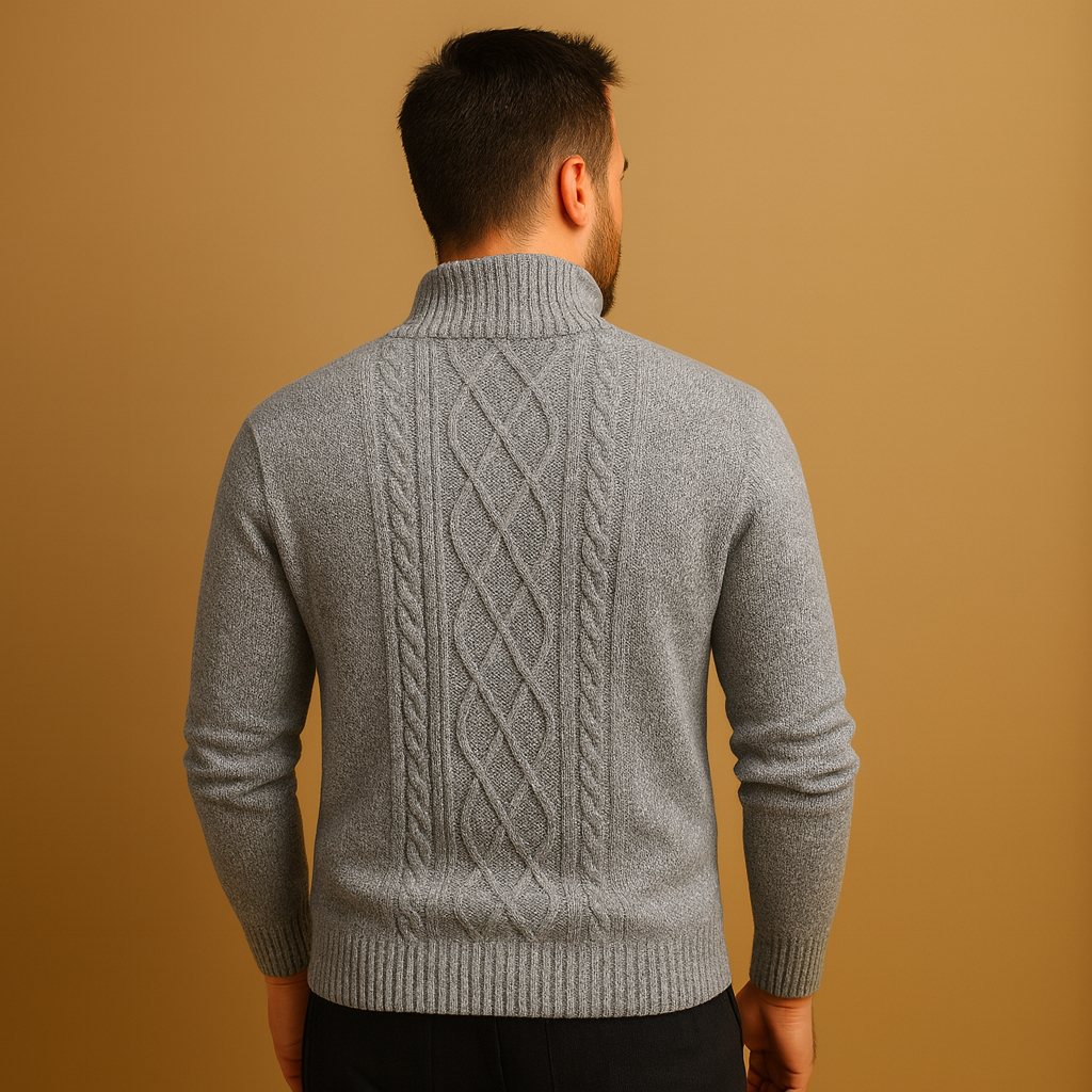 Men's Cable-Knit Sweater with Lining | Warm and Cozy Knitwear for Casual Wear