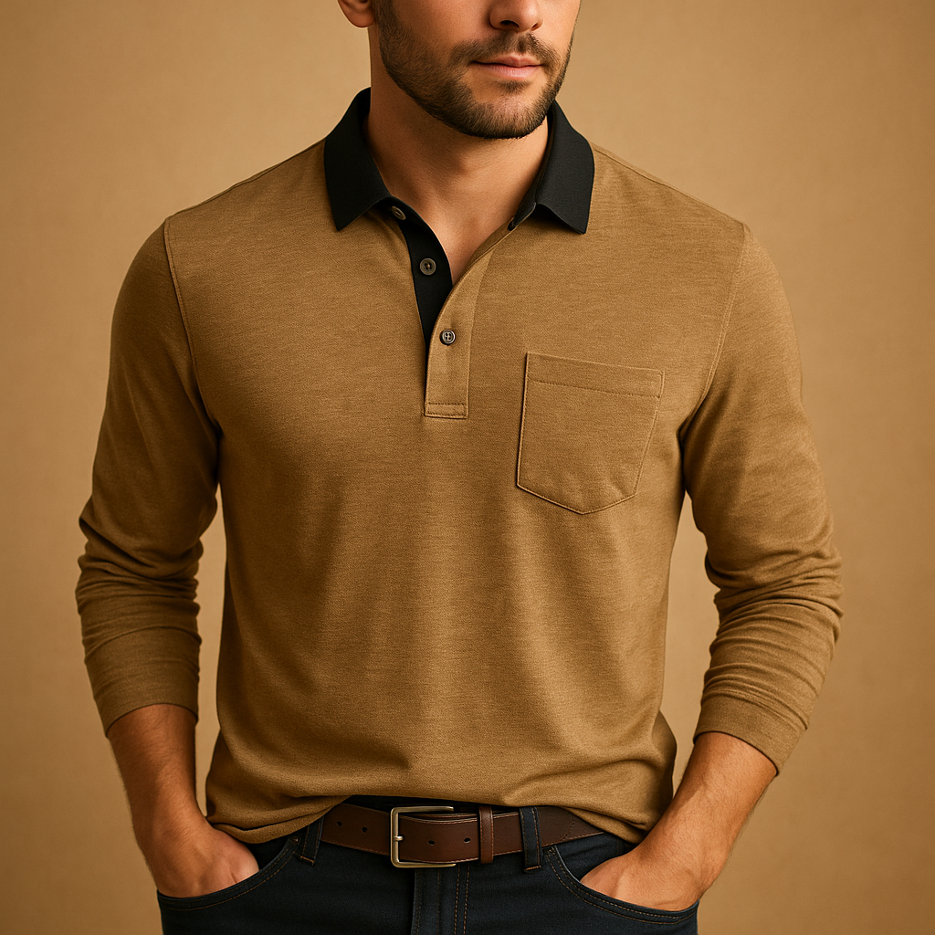 Men's Casual Cotton Shirt with Chest Pocket - Comfortable Everyday Wear, Versatile Style
