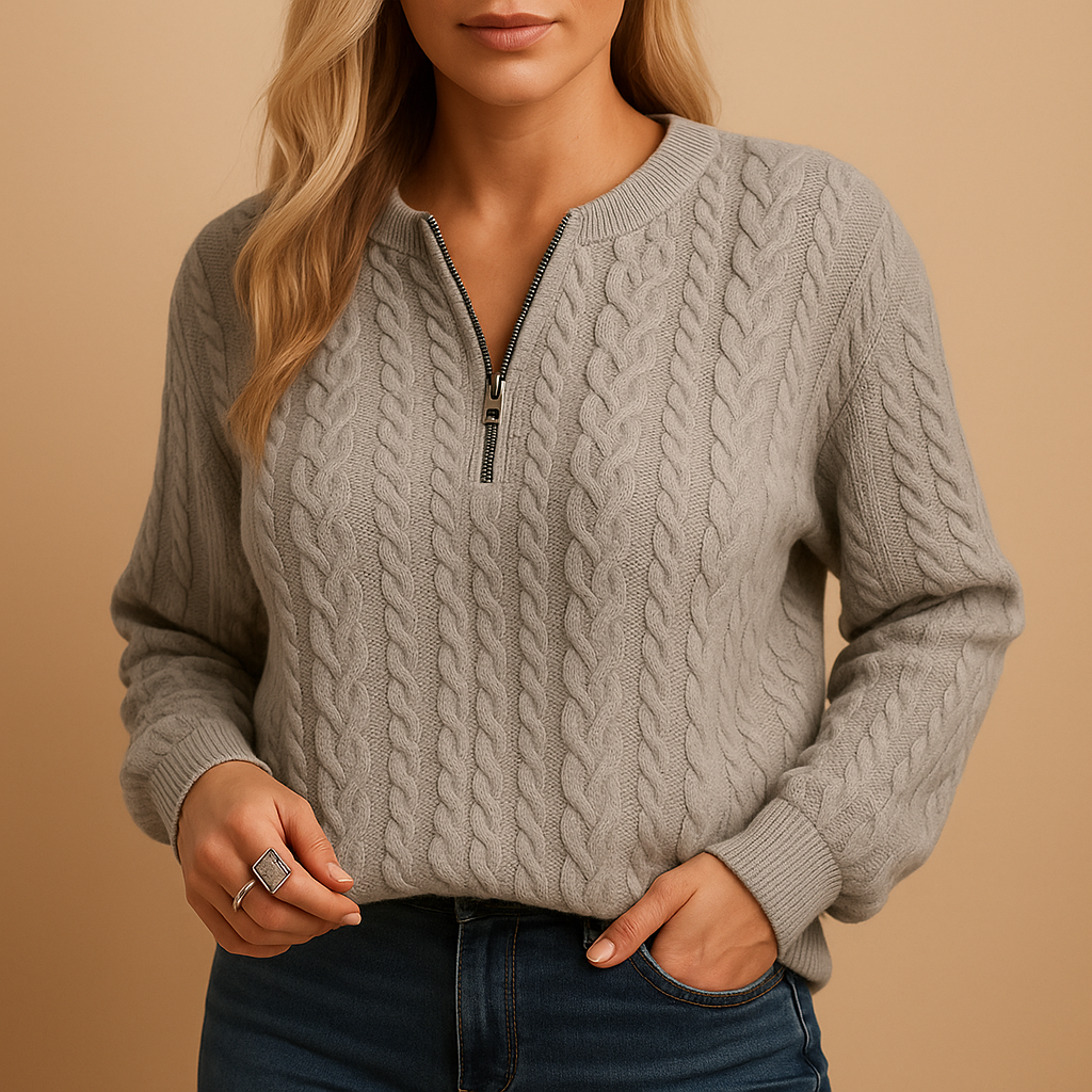 Women's Casual Knitted Sweater | Soft Knit Fabric | Cozy Everyday Wear | Perfect for Layering in Fall/Winter