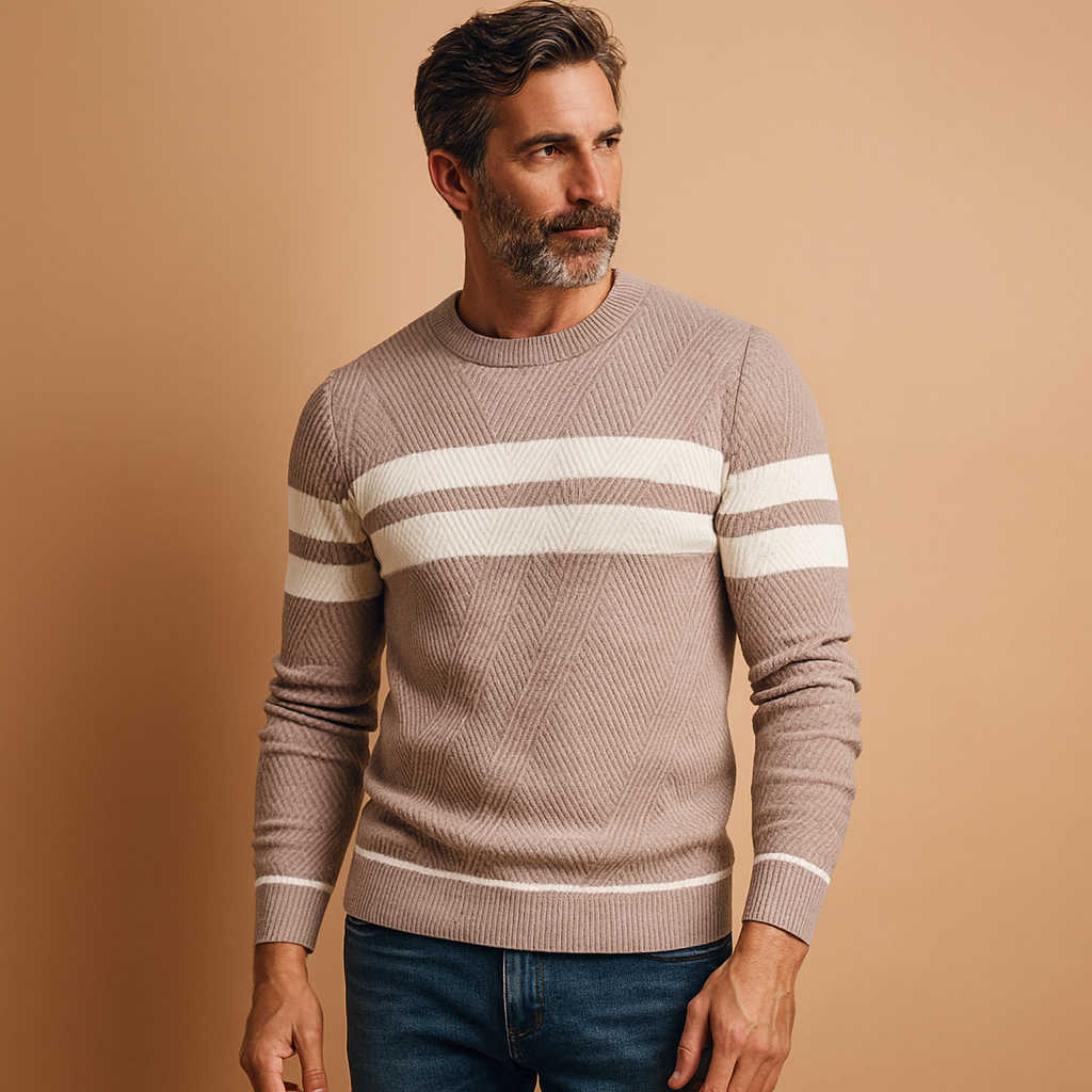 Men's Casual Round-Neck Sweater | Soft Knit Fabric | Everyday Wear | Versatile Style for All Seasons