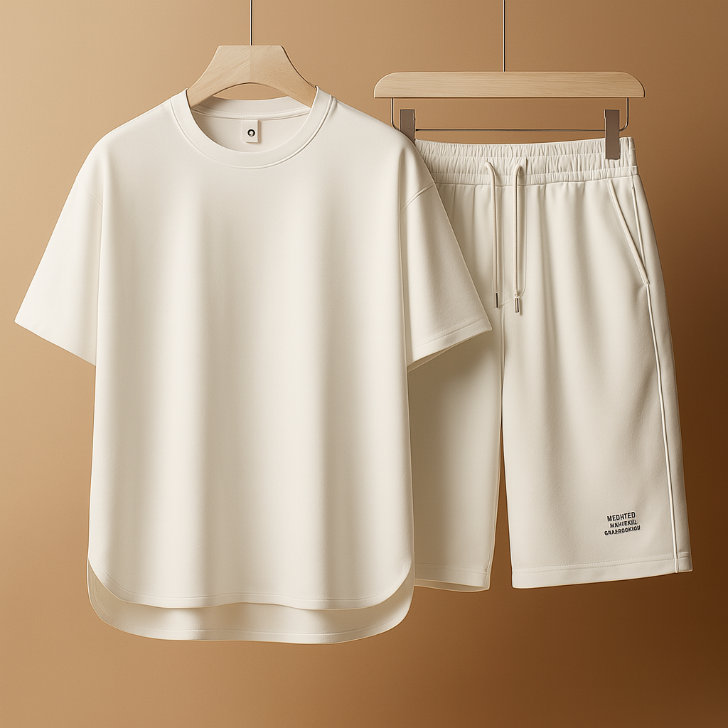 Men's Casual Summer T-Shirt and Shorts Set | Lightweight Cotton Blend | Comfortable Everyday Wear | Available in Multiple Colors