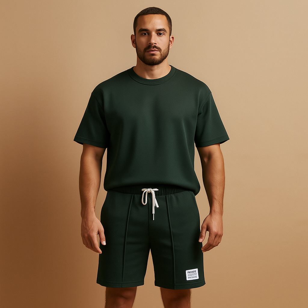 Men's Casual Summer T-Shirt and Shorts Set | Lightweight Cotton Blend | Comfortable Everyday Wear | Available in Multiple Colors