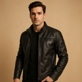 Men's Classic Biker Jacket | Genuine Leather | Stylish Motorcycle Outerwear | Perfect for Casual and Riding Use