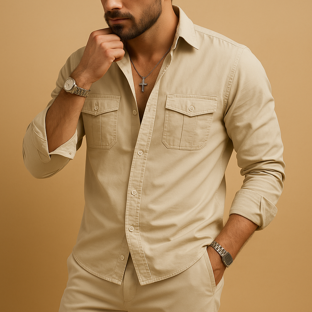 Men's Classic Button Down Shirt | Cotton Fabric | Casual Style | Versatile Everyday Wear