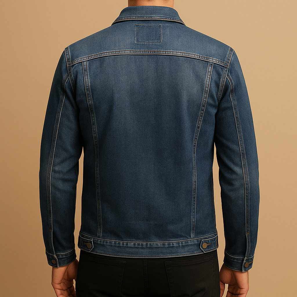 Men's Classic Denim Jacket | Durable Cotton Fabric | Casual Style | Versatile Outerwear for Everyday Wear