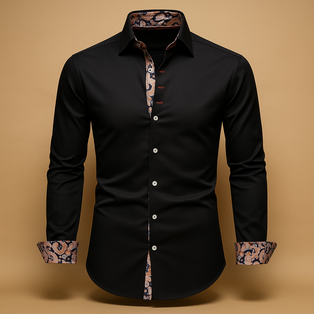 Men's Modern Fit Long Sleeve Shirt | Classic Cotton Casual Wear for Everyday Use