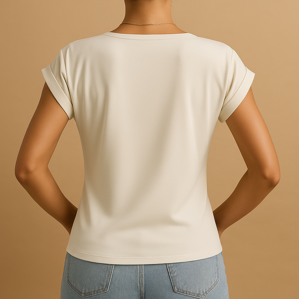 V-neck Women's Blouse | Classic Design | Lightweight Fabric | Casual or Office Wear