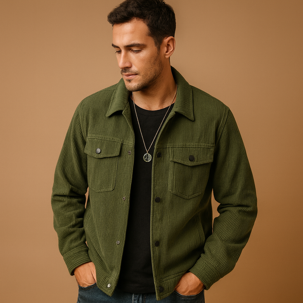 Men's Corduroy Jacket | Classic Design | Casual Outerwear | Versatile Layering Piece