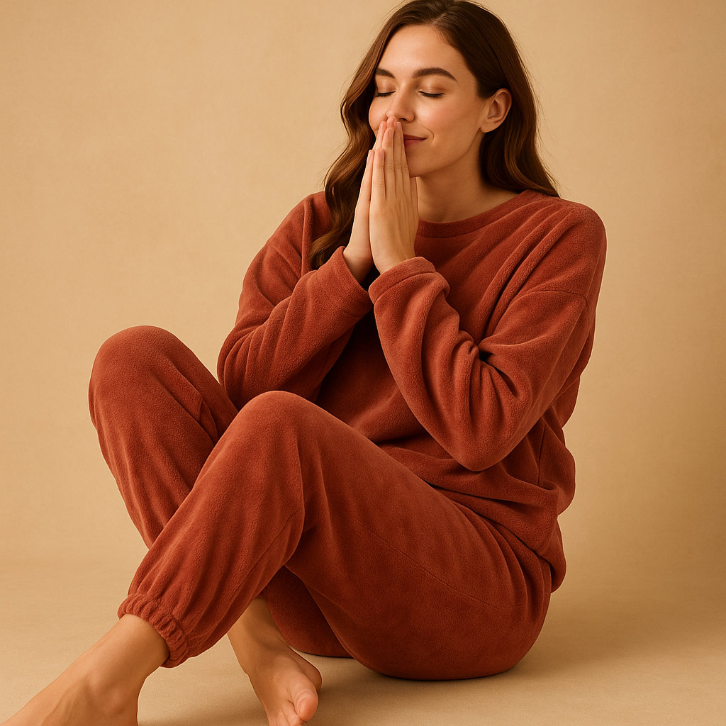Cozy Women's Pajama Set with Sweater and Pants for Relaxation and Sleepwear