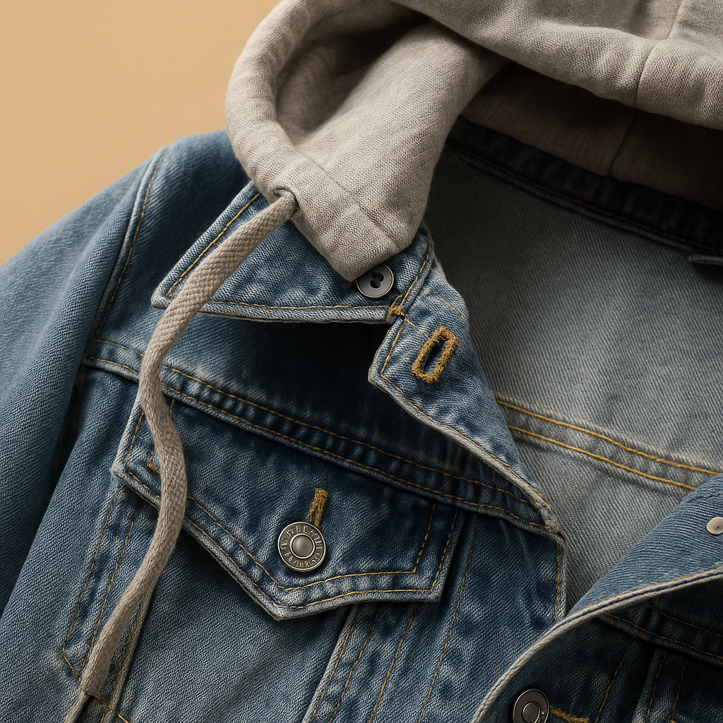 Women's Hooded Denim Jacket | Casual Style | Versatile Outerwear for Everyday Wear