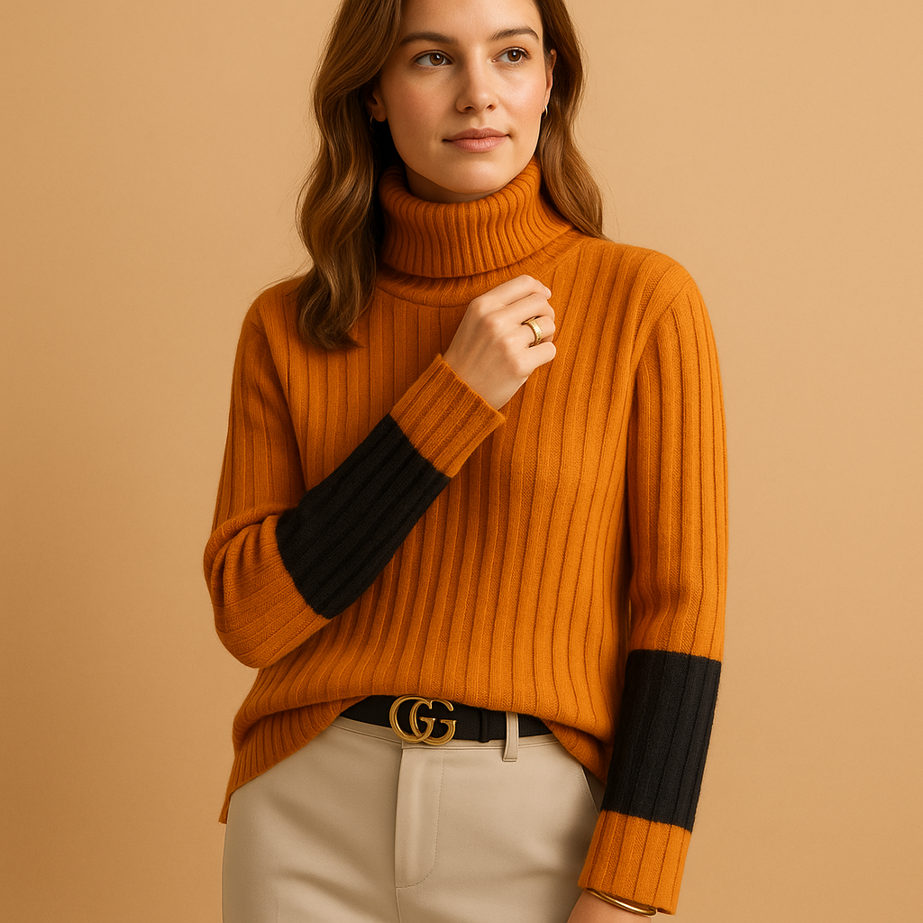 High Neck Knit Sweater for Women | Elegant Design | Cozy Winter Wear