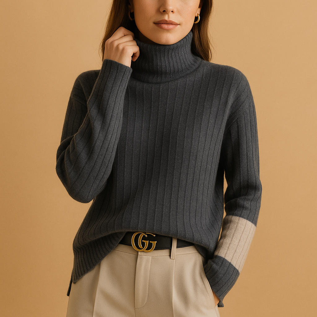 High Neck Knit Sweater for Women | Elegant Design | Cozy Winter Wear