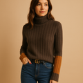 High Neck Knit Sweater for Women | Elegant Design | Cozy Winter Wear