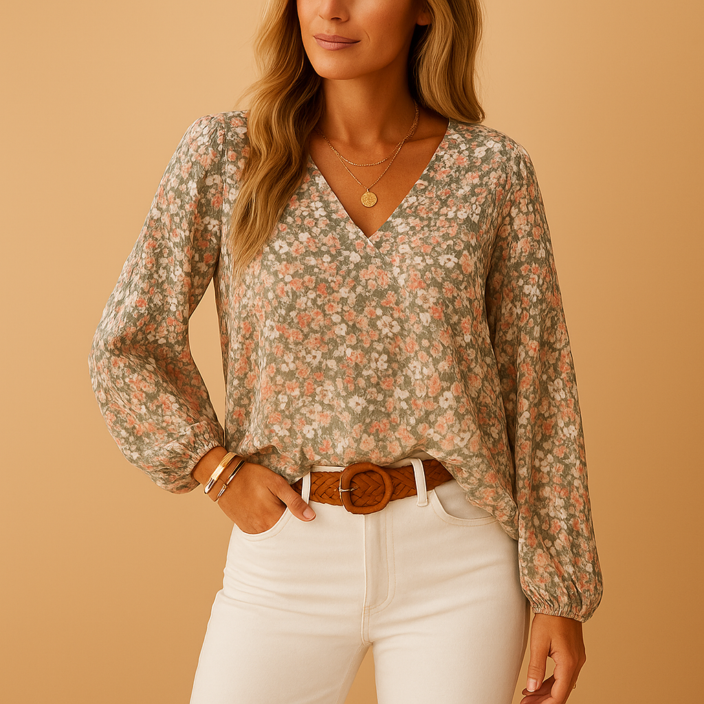 Long Sleeve Elegant Blouse for Women | Lightweight Fabric, Casual or Office Wear, Available in Multiple Colors