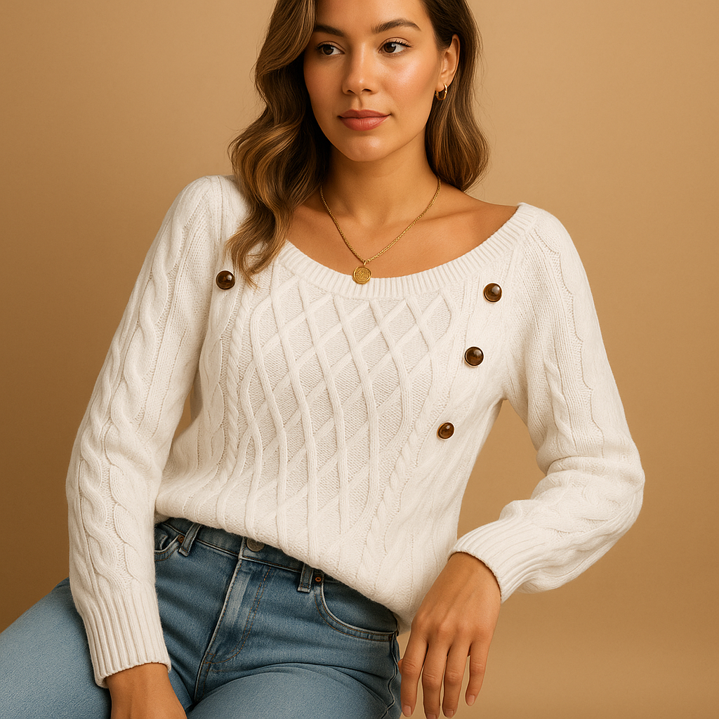 Ribbed Knit Sweater for Women | Elegant Design | Casual Wear | Soft Fabric | Perfect for Layering