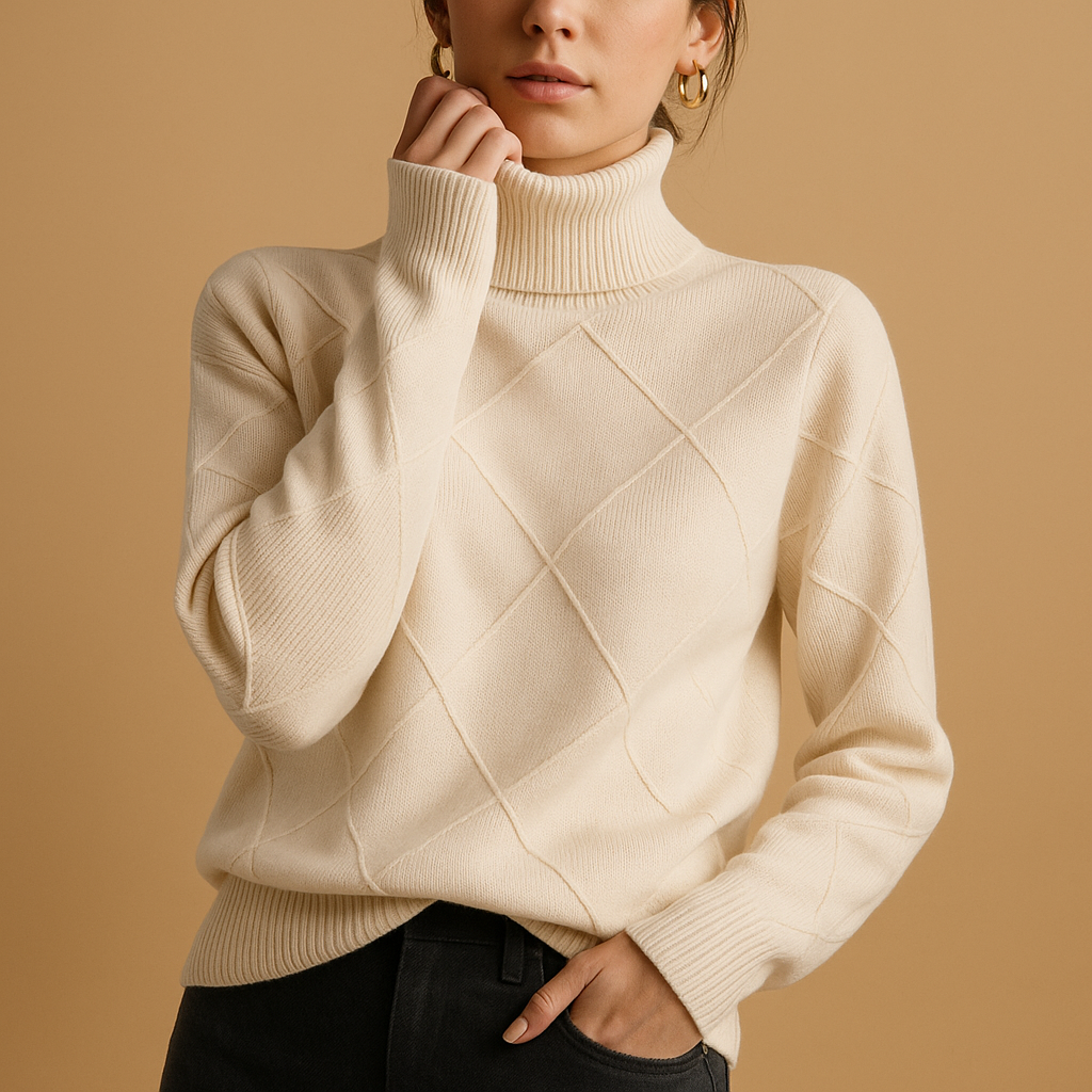Women's Turtleneck Knit Sweater | Elegant Design | Cozy Winter Wear | Soft Fabric for Everyday Comfort