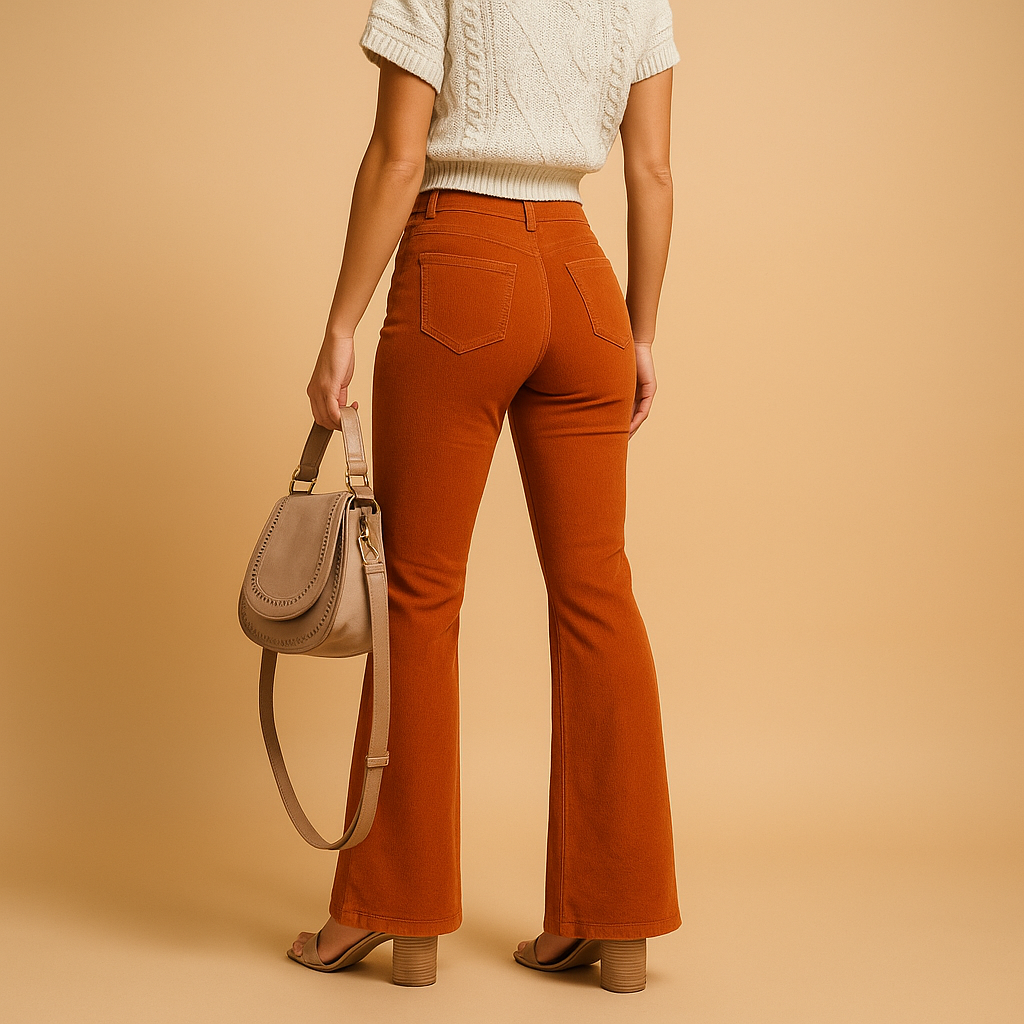 Flared Corduroy Pants for Women | Soft Fabric | Casual Style | Perfect for Everyday Wear
