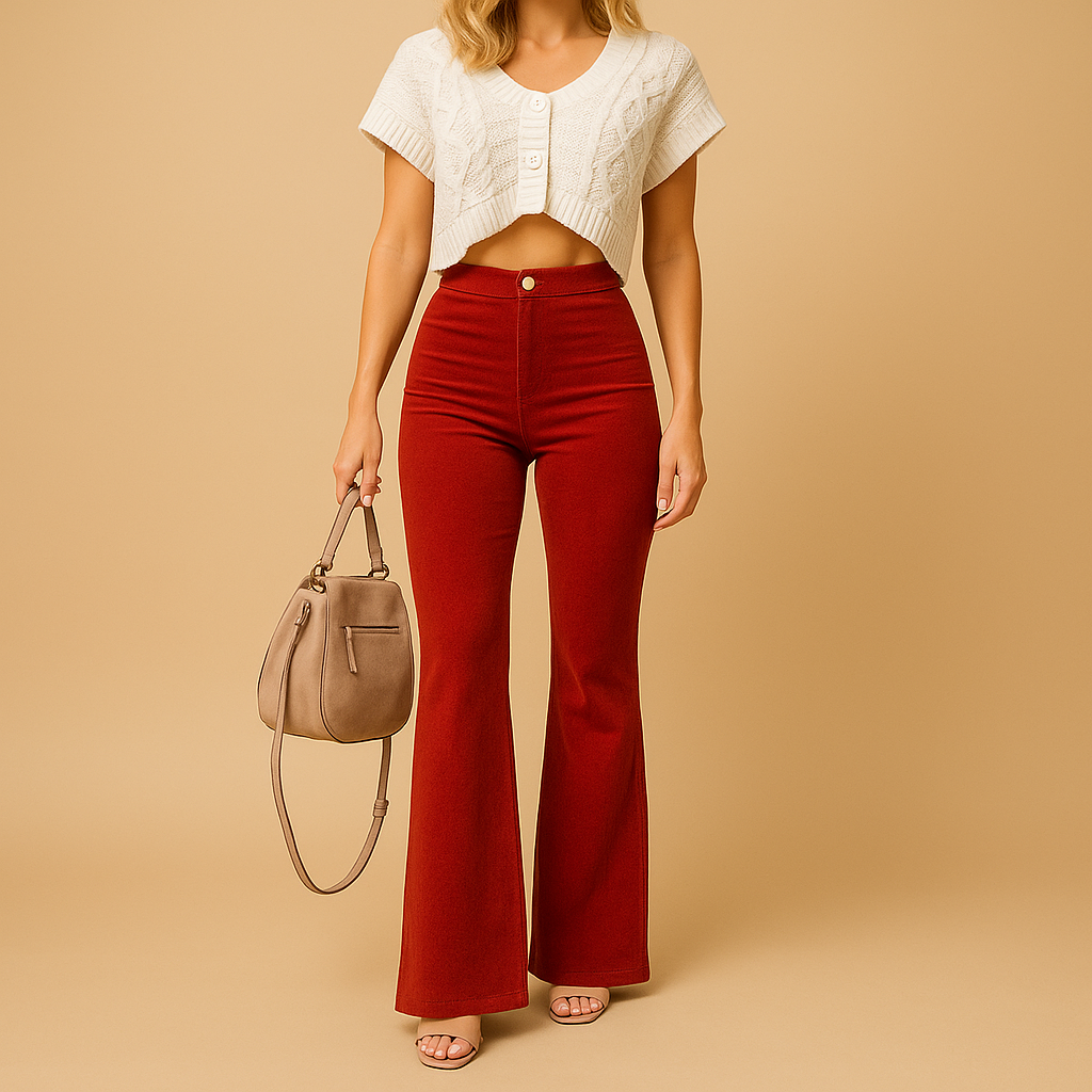 Flared Corduroy Pants for Women | Soft Fabric | Casual Style | Perfect for Everyday Wear