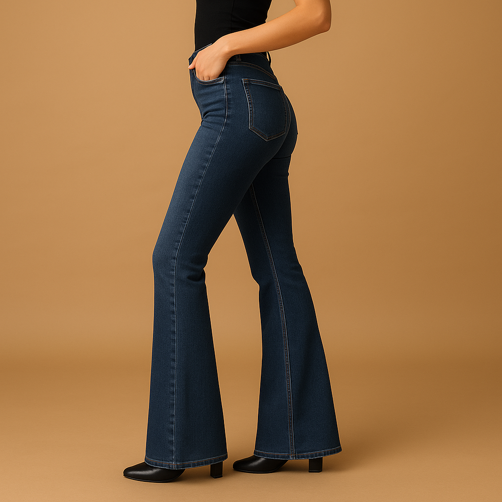 Flared High-Waist Jeans for Women | Denim | Casual Style | Perfect for Everyday Wear