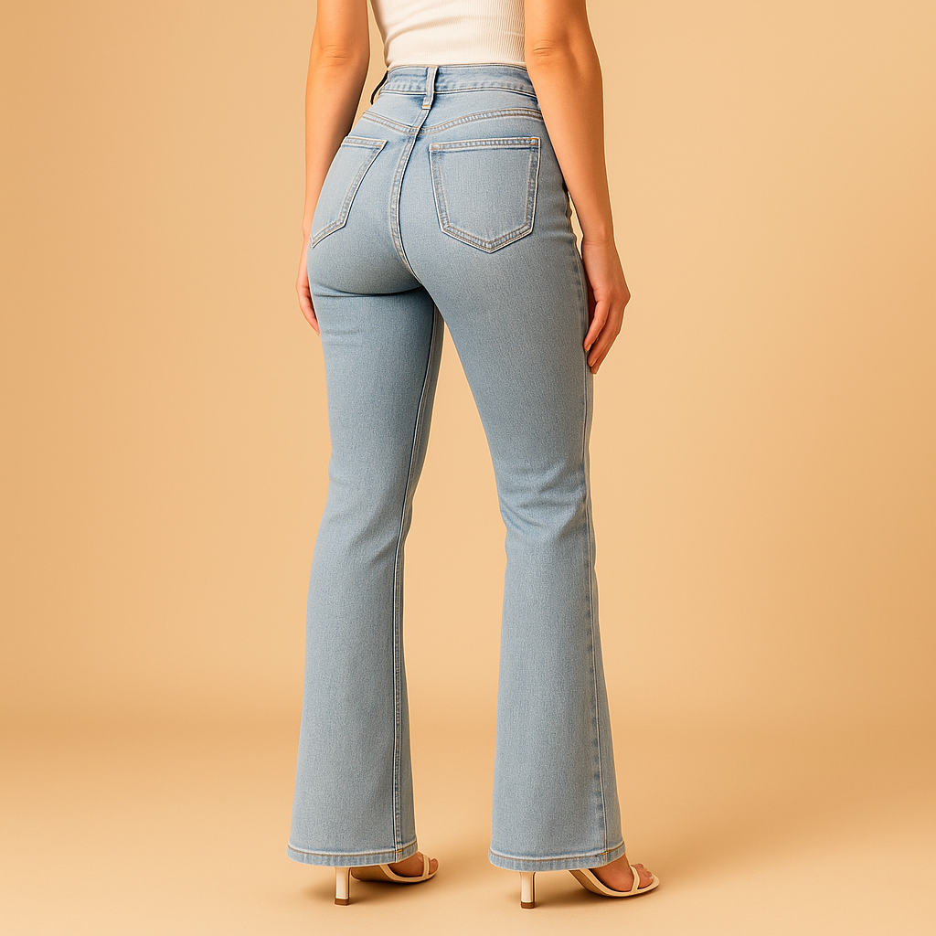 Flared High-Waist Jeans for Women | Denim | Casual Style | Perfect for Everyday Wear