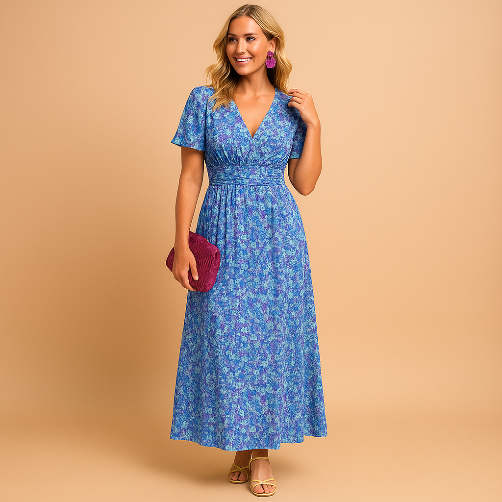 Floral Maxi Summer Dress for Women | Lightweight Cotton, Sleeveless, Casual Wear, Perfect for Beach or Outdoor Events