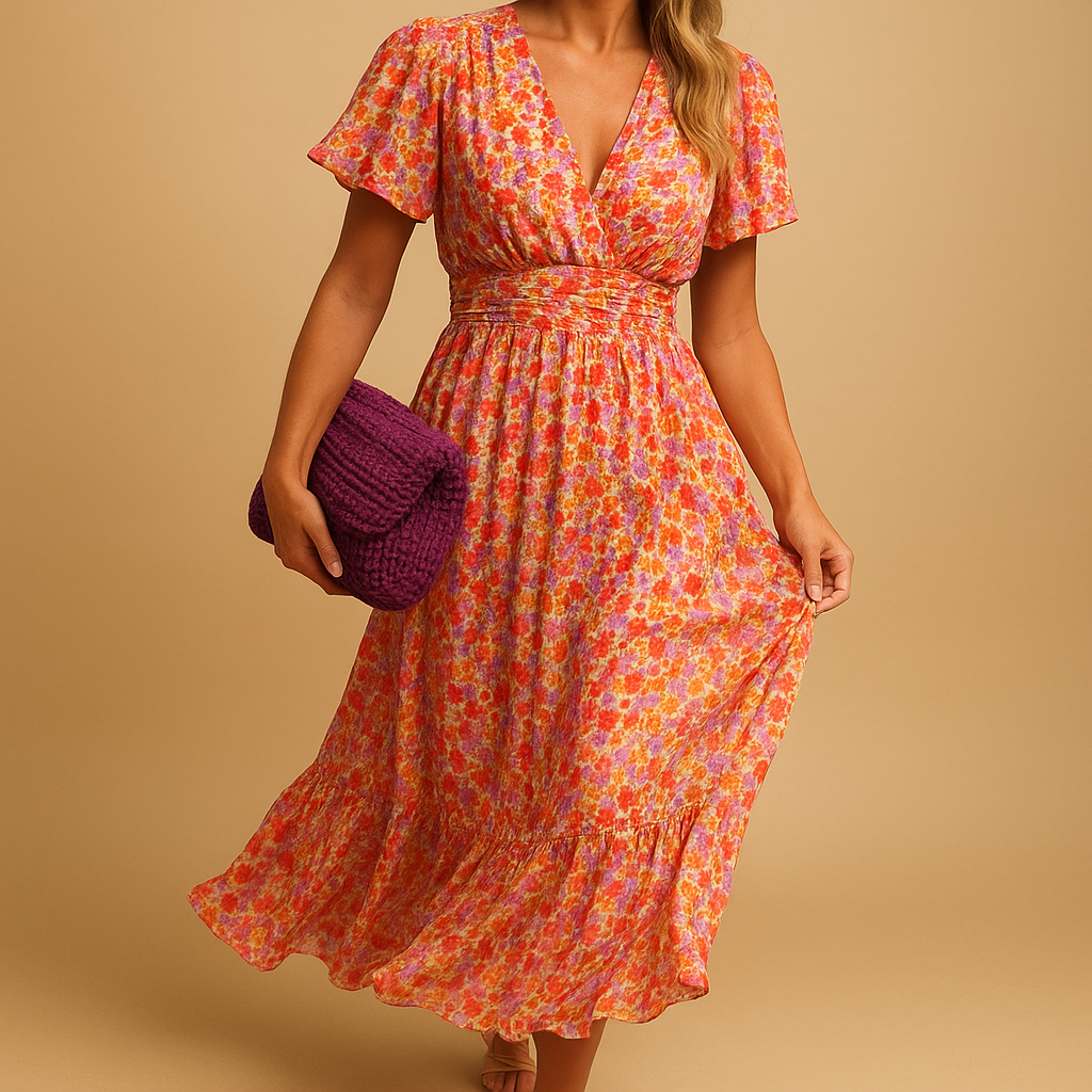 Floral Maxi Summer Dress for Women | Lightweight Cotton, Sleeveless, Casual Wear, Perfect for Beach or Outdoor Events
