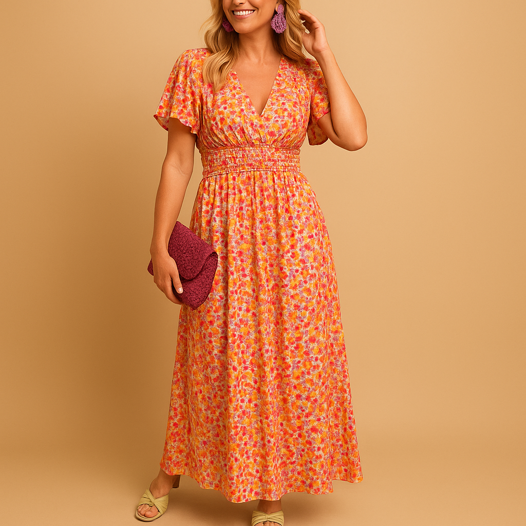 Floral Maxi Summer Dress for Women | Lightweight Cotton, Sleeveless, Casual Wear, Perfect for Beach or Outdoor Events