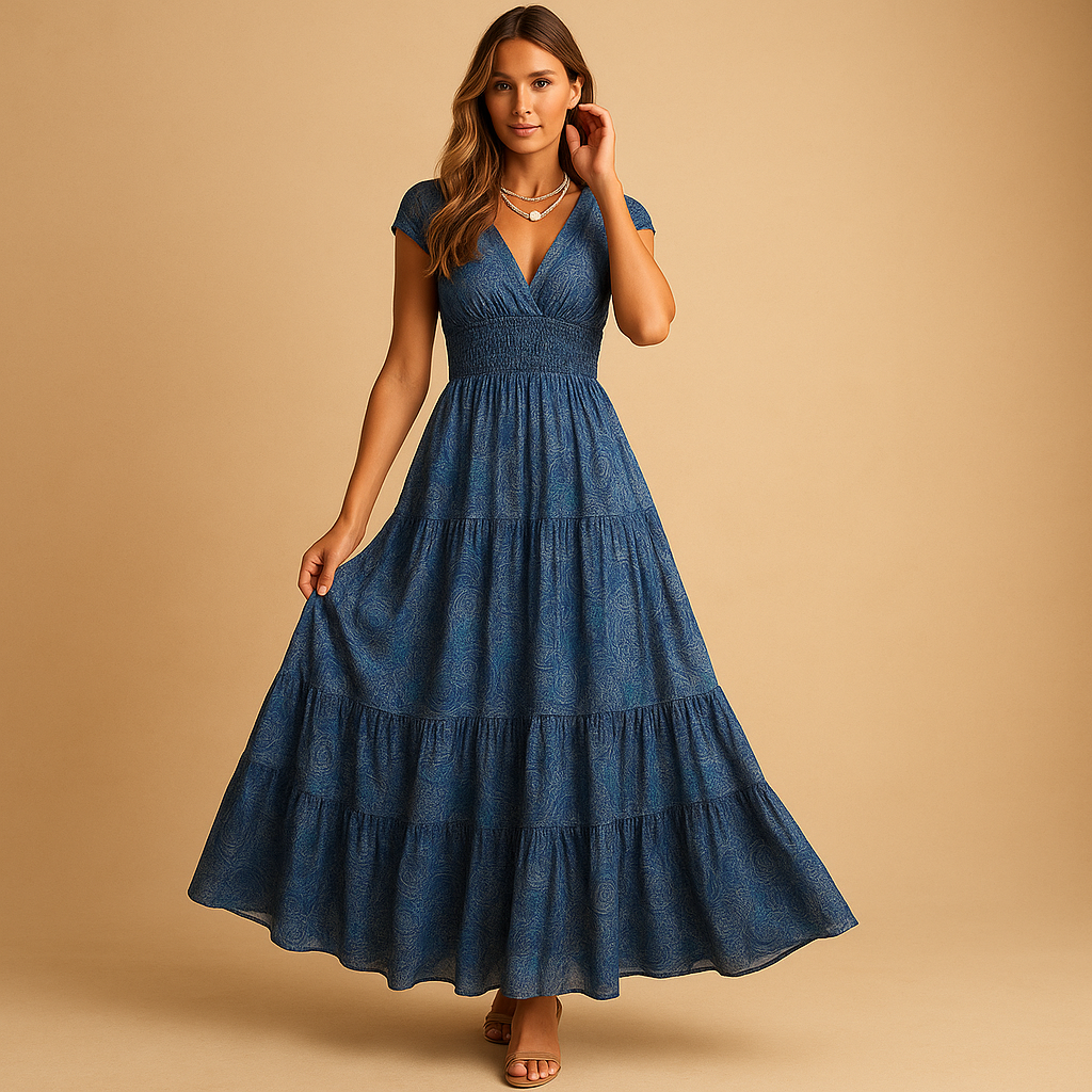 Floral Print Maxi Dress for Women | Lightweight Fabric | Casual Summer Wear | Perfect for Beach or Outdoor Events