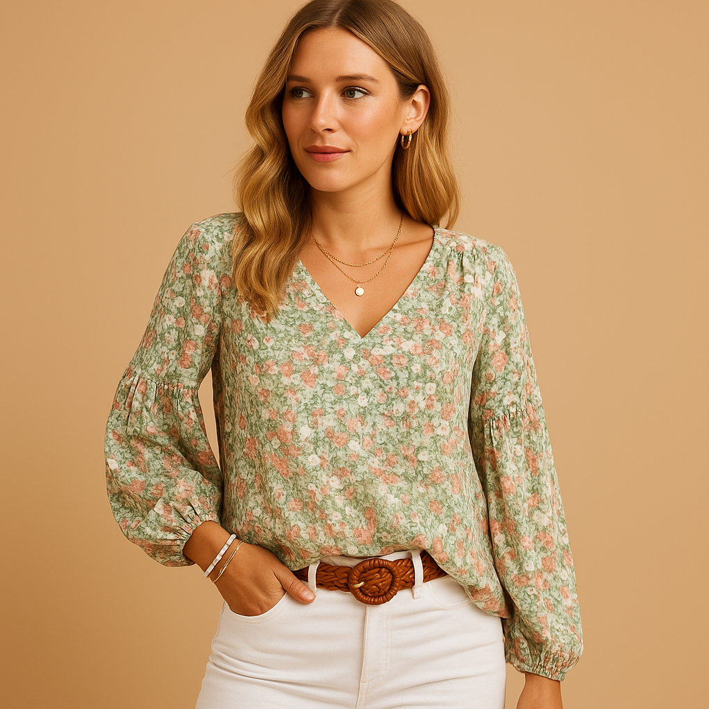 Floral Women's Summer Blouse | Lightweight Cotton | Casual Wear Top