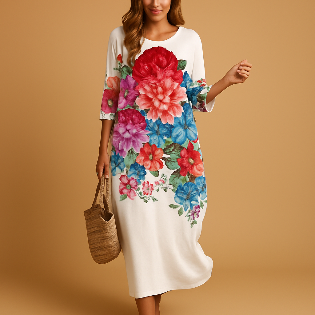 Flowy Midi Dress for Women | Lightweight Fabric, Casual Style, Perfect for Summer Events and Everyday Wear