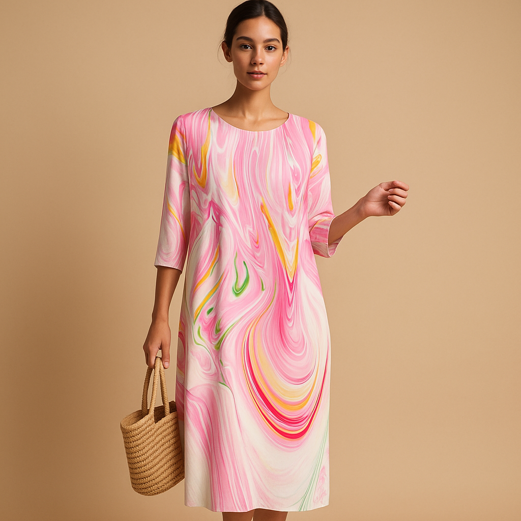 Flowy Midi Dress for Women | Lightweight Fabric, Casual Style, Perfect for Summer Events and Everyday Wear