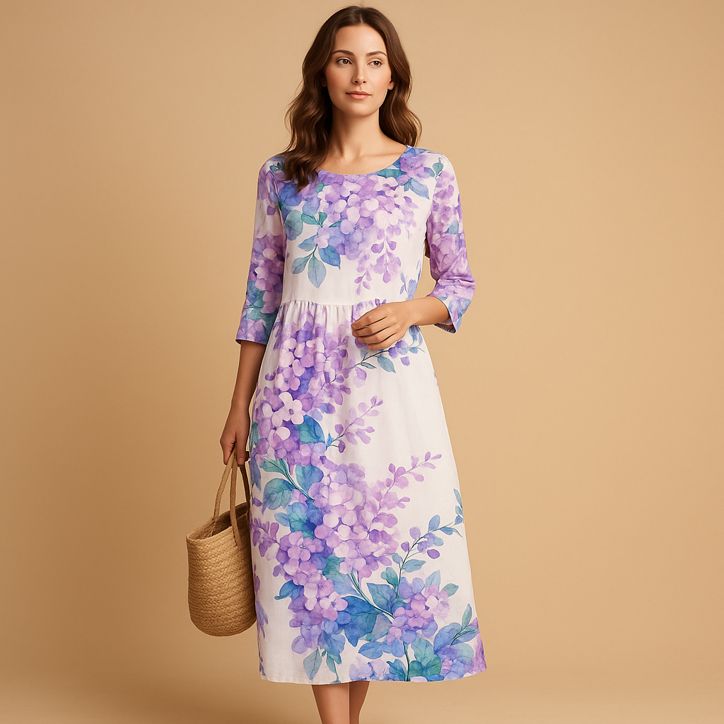 Flowy Midi Dress for Women | Lightweight Fabric, Casual Style, Perfect for Summer Events and Everyday Wear