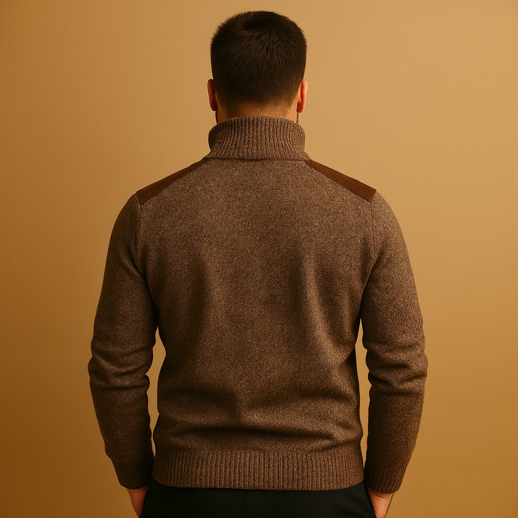 Men's Half-Zip Pullover Sweater | Soft Knit Fabric | Casual Style | Perfect for Layering in Cool Weather
