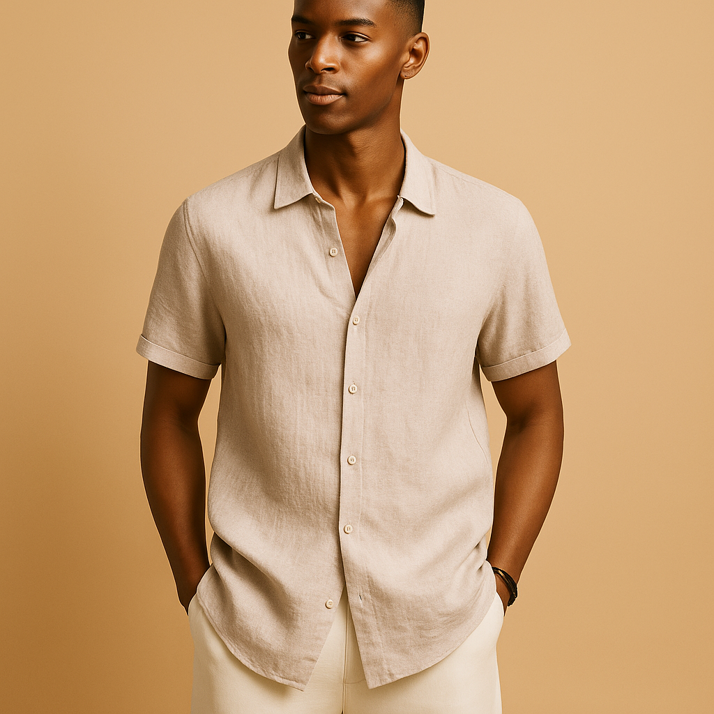 Men's Casual Short Sleeve Summer Shirt | Lightweight Cotton | Relaxed Fit | Perfect for Everyday Wear